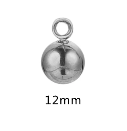 20pcs Stainless Steel Solid Ball Beads for DIY Jewelry Making