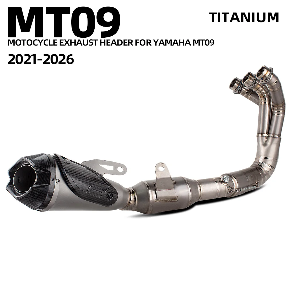 FZ09 Exhaust System For Yamaha YZF-R9 MT09 MT09SP MT-09/SP FZ09 2021-2026 Motorcycle Exhaust Manifold motobike escape muffler