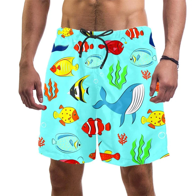 Summer Hawaii New 3D Ocean Animals Printing Beach Shorts For Men Fashion Cool Streetwear Swiming Trunks Harajuku Y2k Board Short