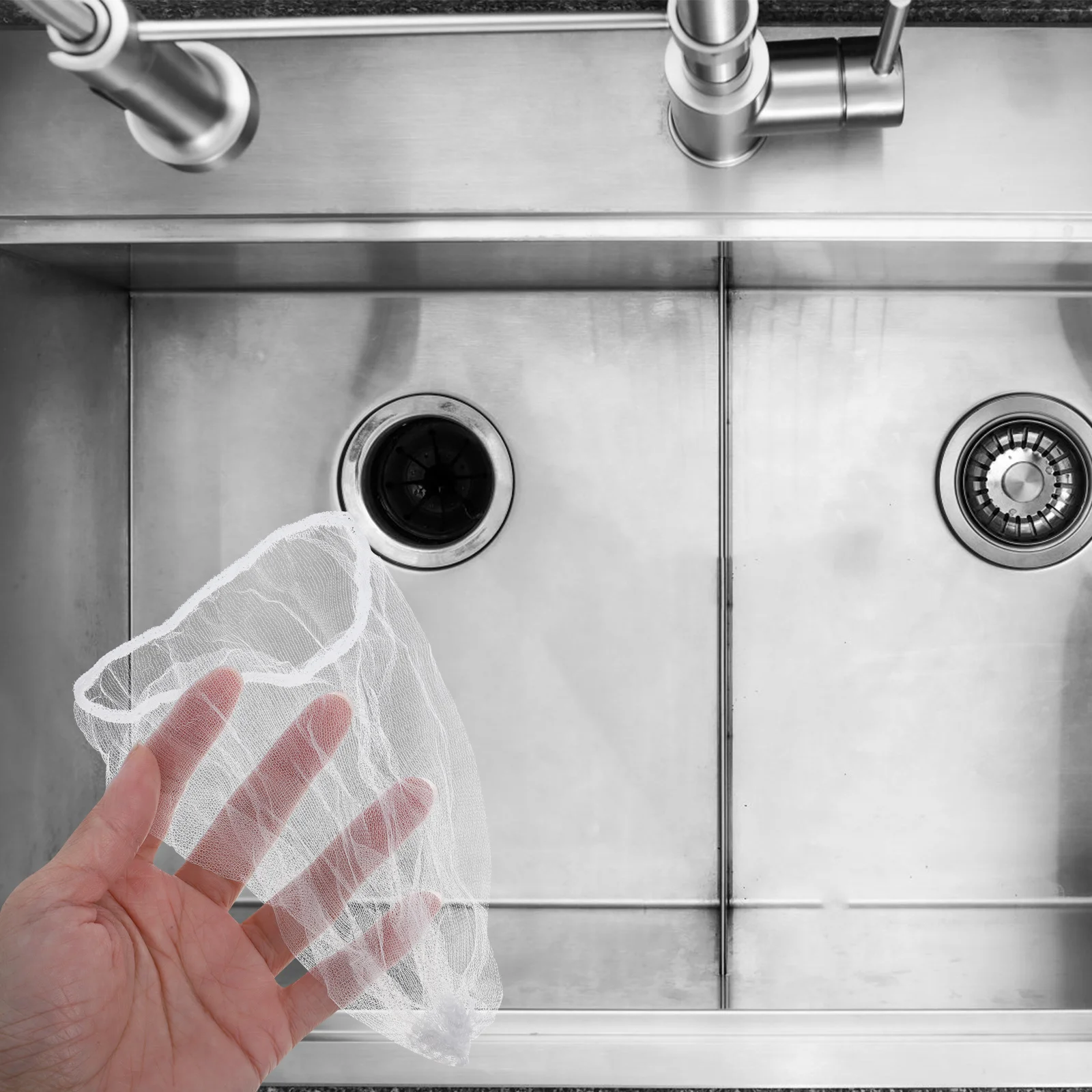 

50Pcs Kitchen Sink Filter Bags Fine Mesh Strainers Food Waste Catcher Disposable Nylon Mesh Sink Strainer Bags Drain Net