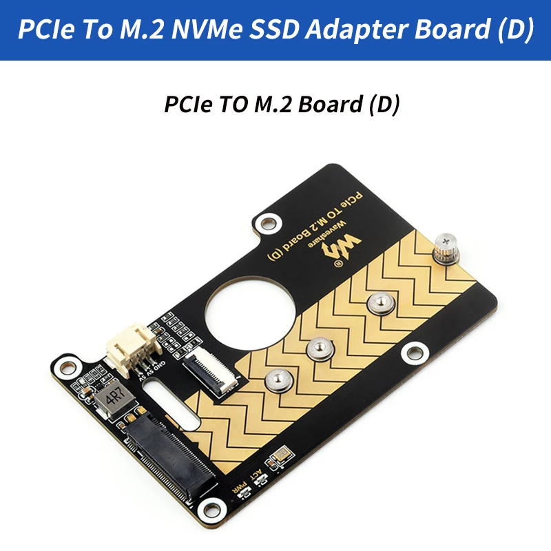 

PCIe To M.2 NVMe SSD Adapter Board (D) HAT Pi5 2280/2260/2242/2230 Support Gen2 Gen3 High Speed Read And Write For Raspberry Pi