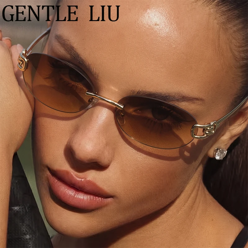 Sexy Sexy 90S Small Oval Rimless Sunglasses Women 2026 Luxury Vintage Y2K Punk Frameless Sun Glasses Ladies Metal Eyewear Shade UV400 - Aliexpress Deal