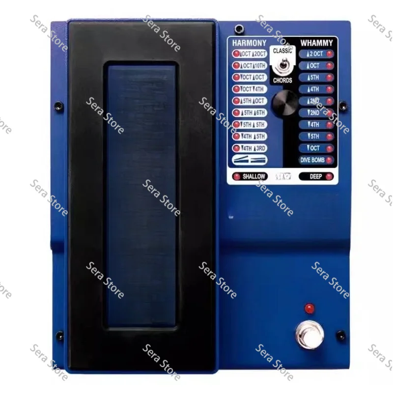 raised tuning for “hammer-on” and “pull-off” effects  and Effects Pedal with drop