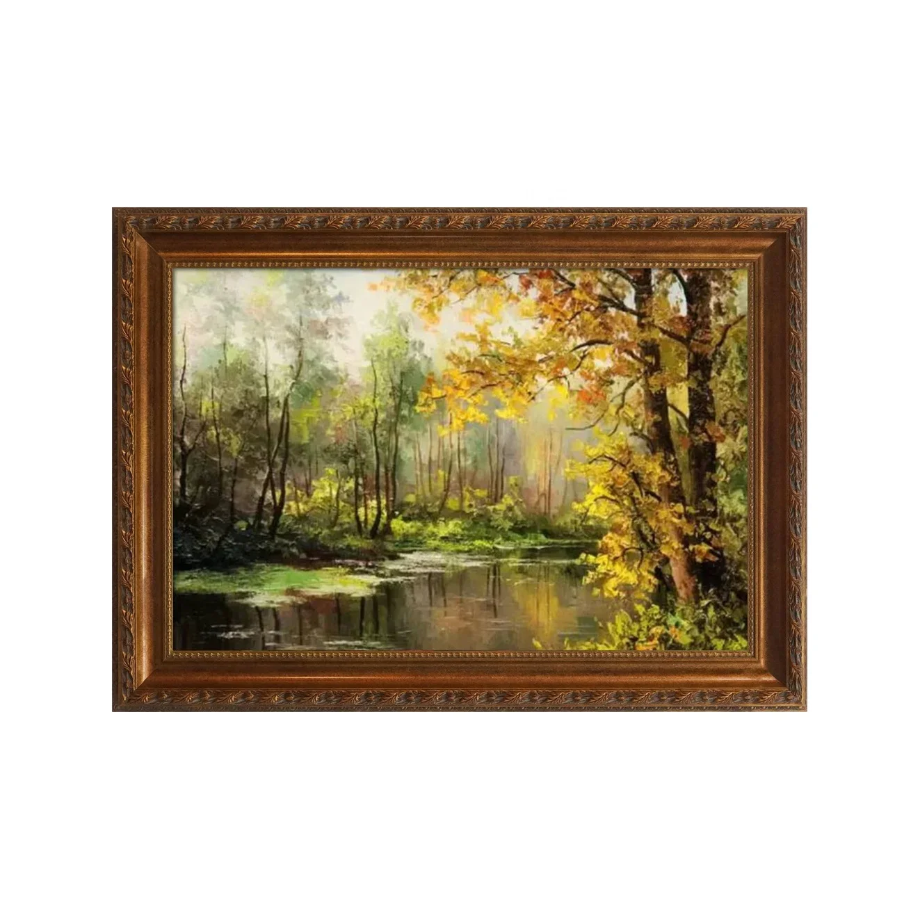 

High Quality Sunshine Forest Landscape Oil Painting Modern Classic Hand Painted Art Painting For Home Living Room Decor