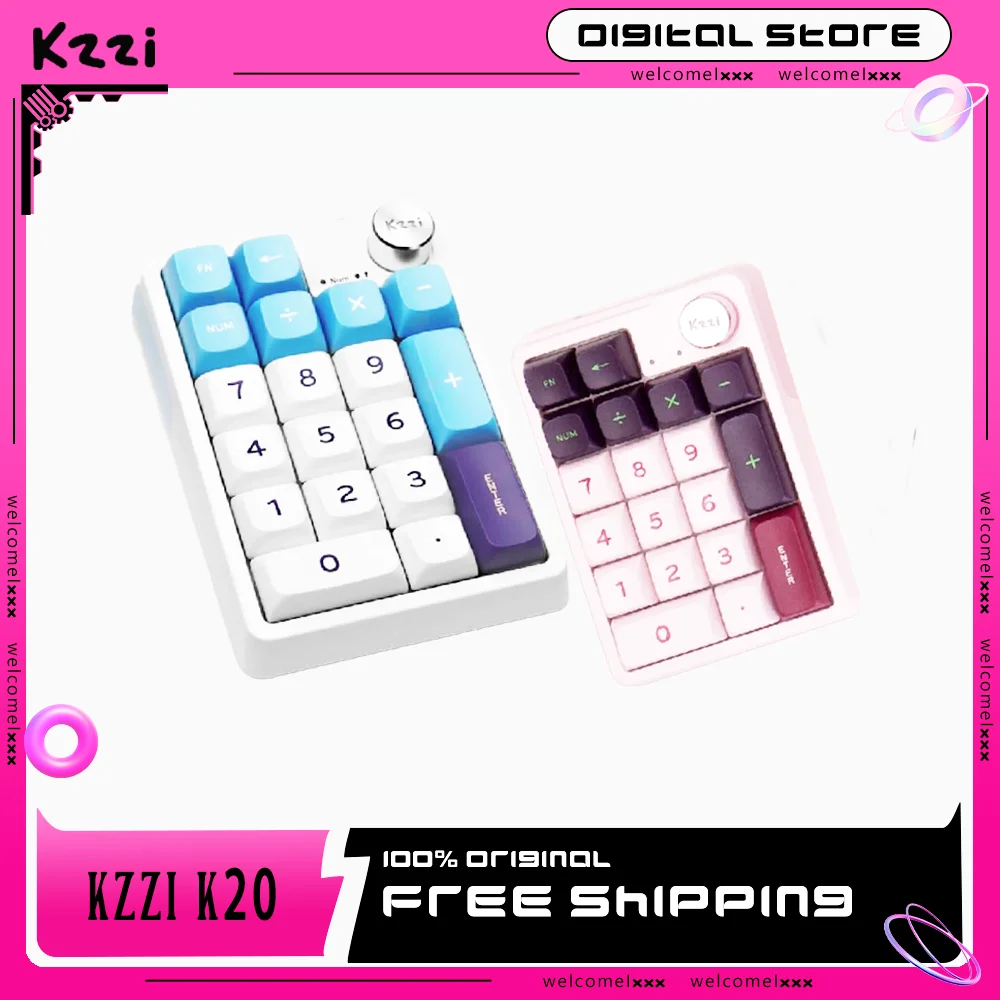 

Клавиатура беспроводная Kzzi K20, Bluetooth 2,4G, 3 режима, 19 клавиш