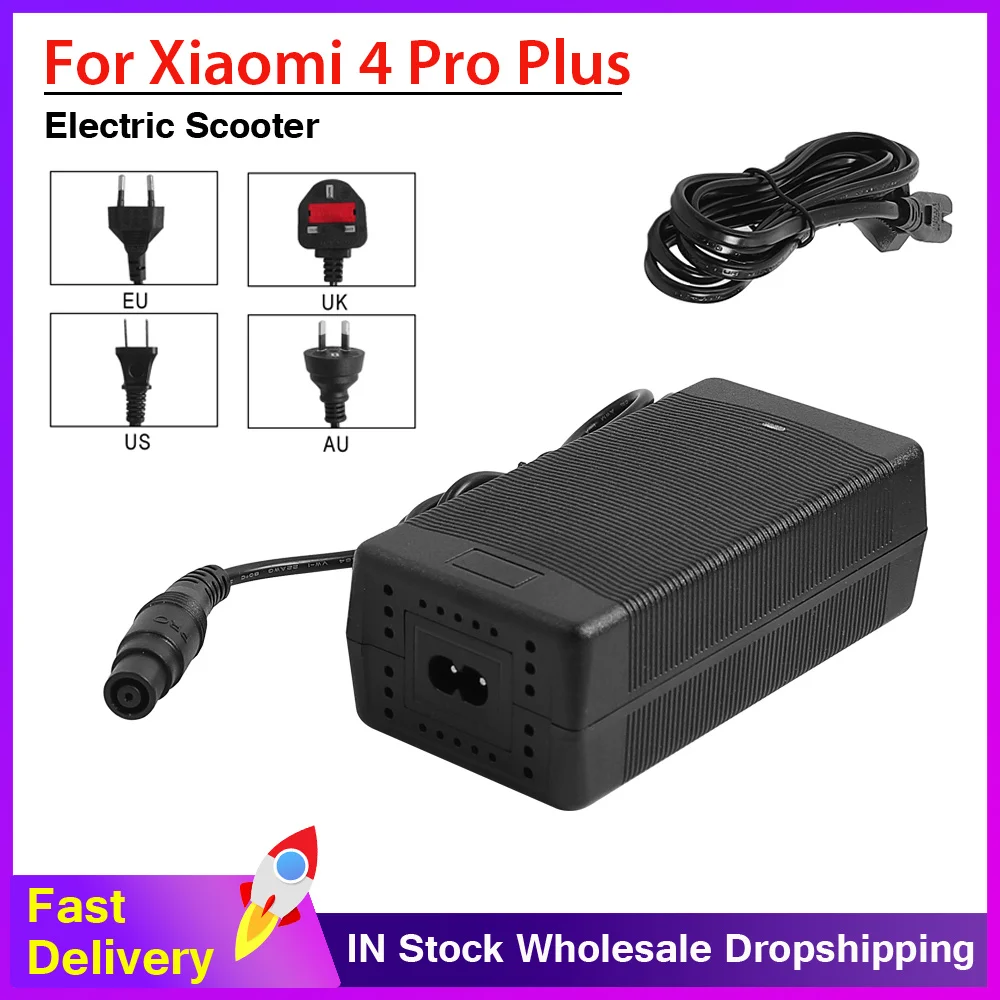 

Адаптер зарядного устройства, аккумулятор для Xiaomi 4 Pro Plus/4 Pro Max/для электрического скутера Ninebot ZT3 Pro 54,6 В, 2 А, зарядное устройство