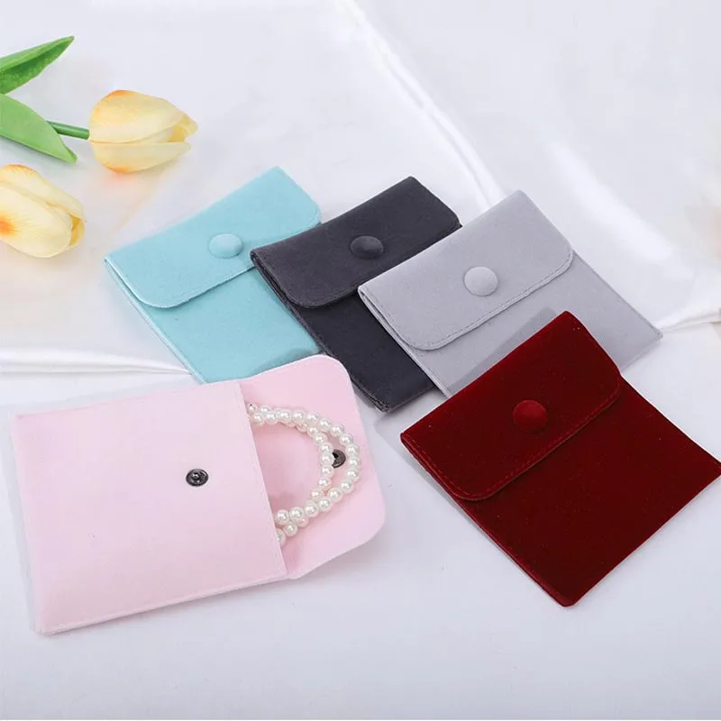 Jewelry Pouch Soft Velvet Mini Jewellery Packaging Jewelry Box Necklace Earrings Rings Storeage SSBZD06