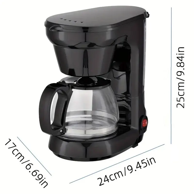 750ml Electric Drip Coffee Maker Machine,Household Semi-Automatic Small Milk Coffee Pot, 650W Office Mocha Pot ,Anti-Drip