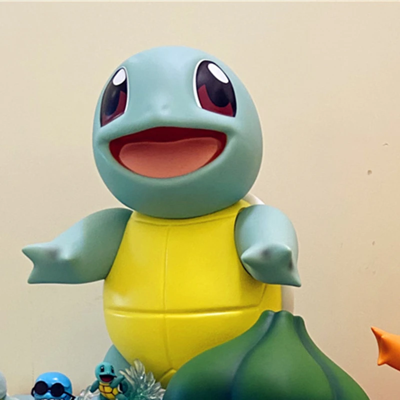 40CM Pokemon Anime Squirtle Figure Kawaii Open Mouth Action Figurine Decoration PVC Model Statues Toy for Kid Birthday Xmas Gift