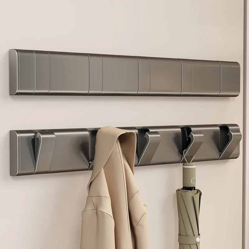Perforated entrance, strong viscose, no punching, no trace, back door coat hook, folding bathroom row hook