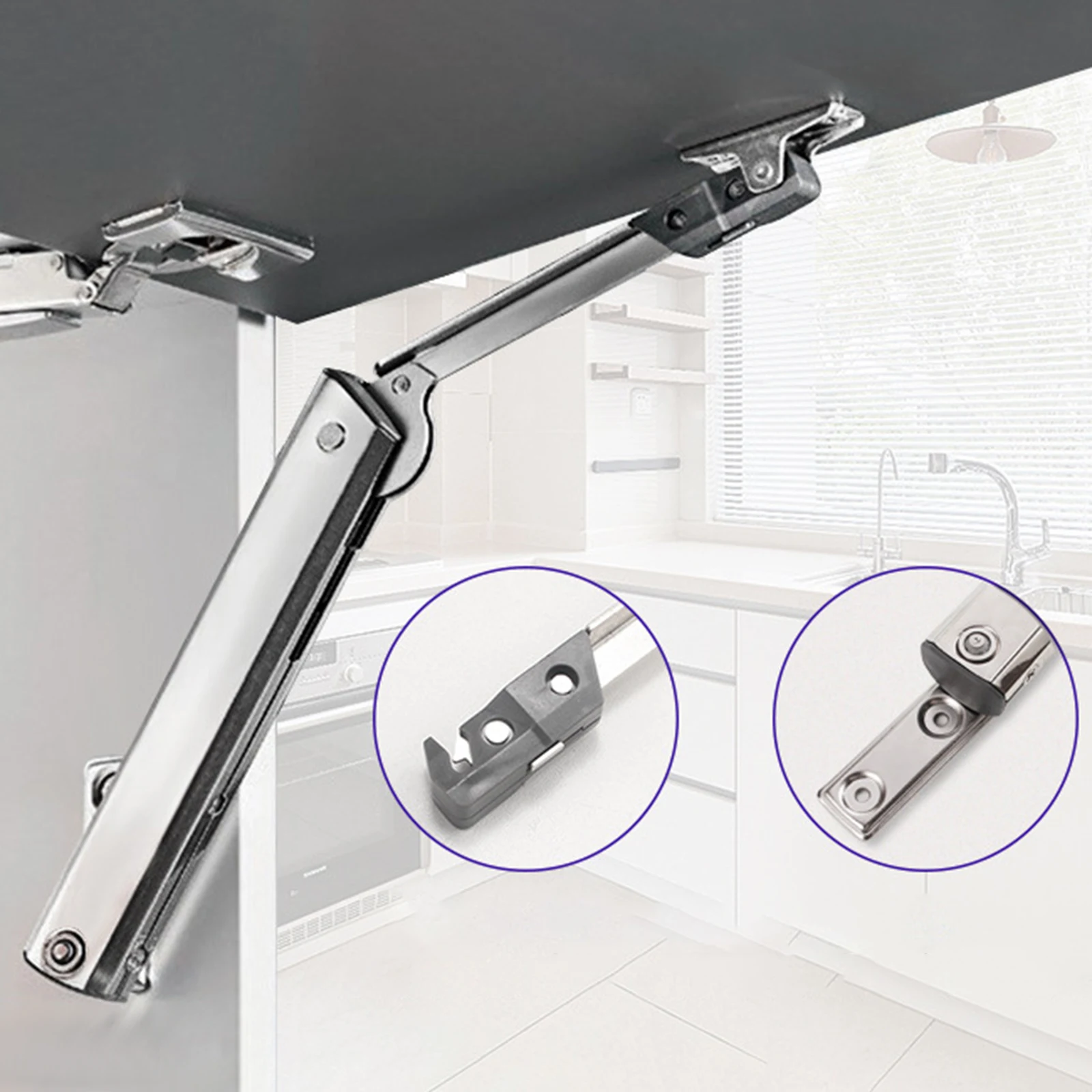 Randomly Stop Hinge Furniture Cabinet Hinge Adjustable Lift up Stay Support Hinge for Cupboard Furniture Kitchen Cabinet