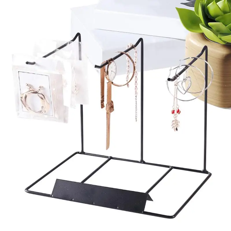 

Jewelry Display Earring Hanger Aesthetic Black Jewelry Organizer Decorative Earrings Necklaces Bracelets Storage Rack For Vanity