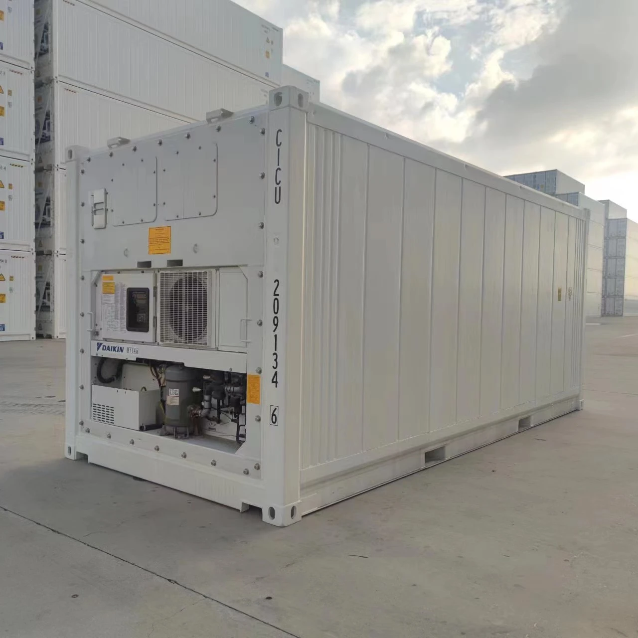 حاوية فريزر للمشي في غرفة التخزين البارد بطول 20 قدمًا مع وحدة نظام تبريد Thermo King Carrier الجديدة تمامًا في الولايات المتحدة #1