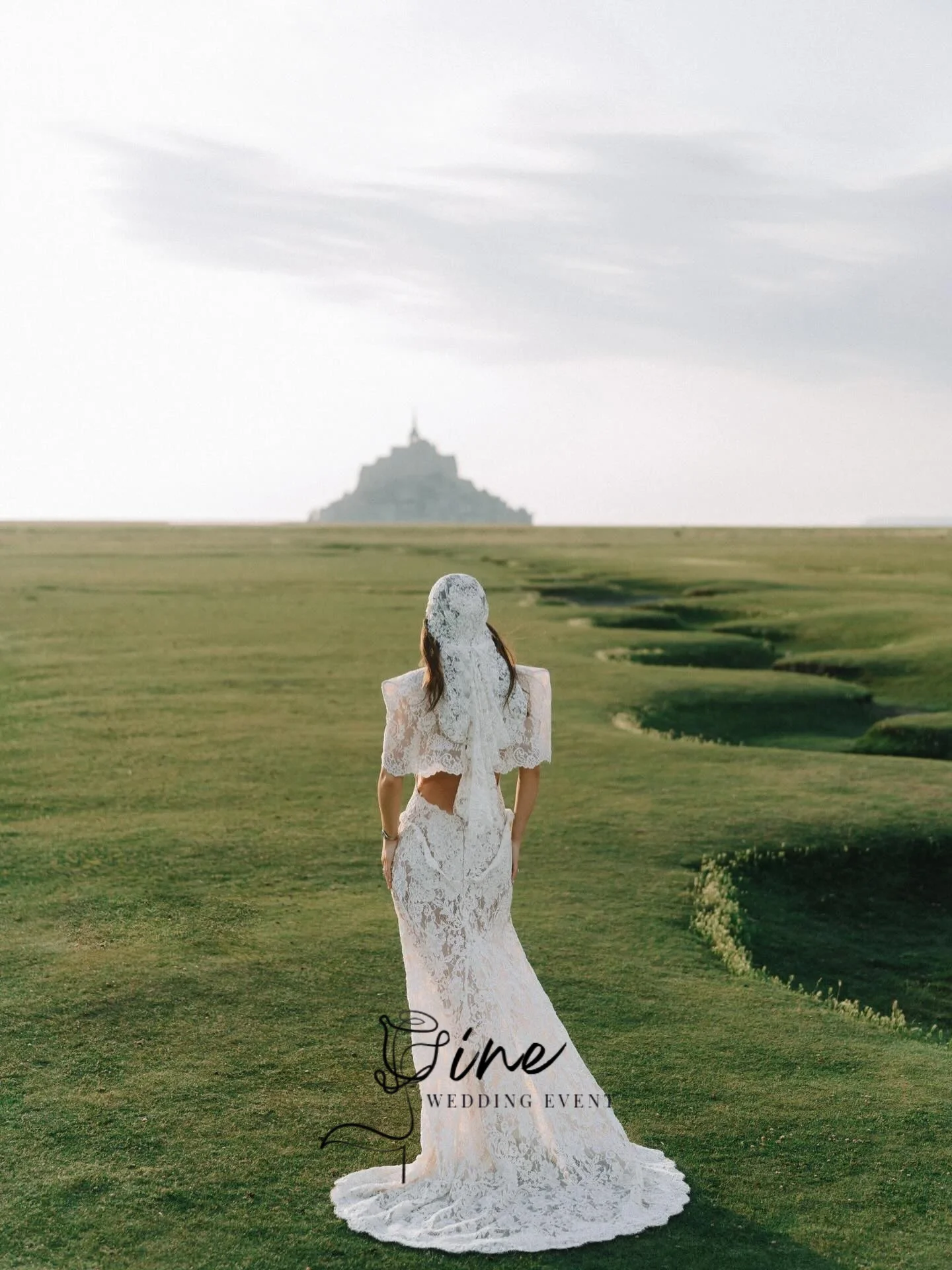 Oine Sexy Lace Sheer Mermaid Wedding Dress Customized Bohemian Slit Backless Bridal Gown Lawn Wedding Engagement Dress 2026