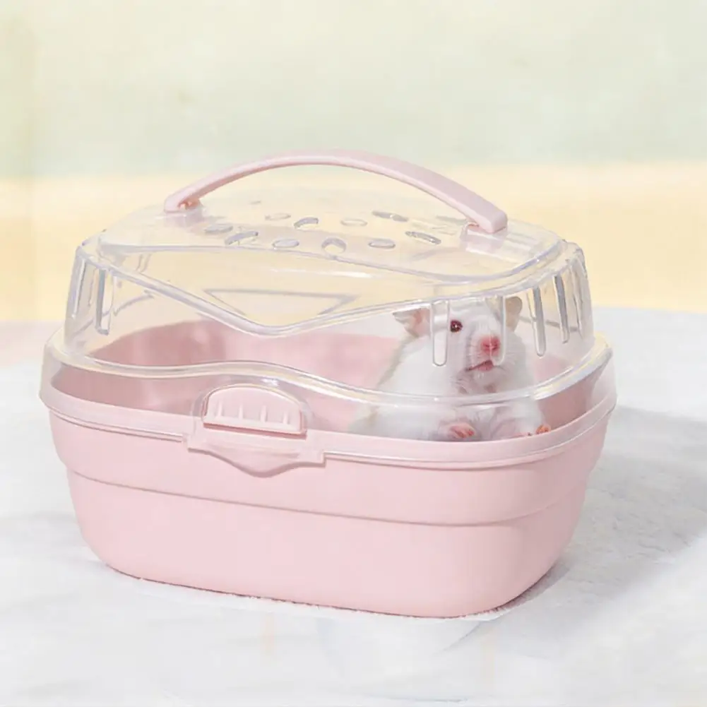 

Портативная прозрачная переноска для хомяков, креативная дорожная клетка для мелких животных, для хомяков и гербилов