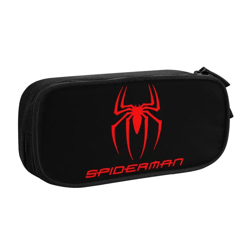 Estuche de lápices de dibujos animados de superhéroes de Spiderman personalizado para niñas y niños, bolsa de bolígrafo de gran capacidad, caja de suministros escolares