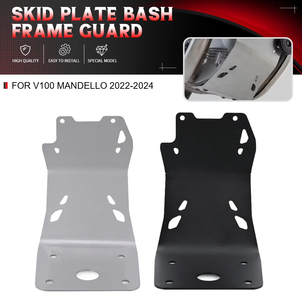 For Moto Guzzi V100 S V-100 Mandello 2022-2023 2024+ Motorcycle Skid Plate Engine Guard Chassis Protection Cover Accessories