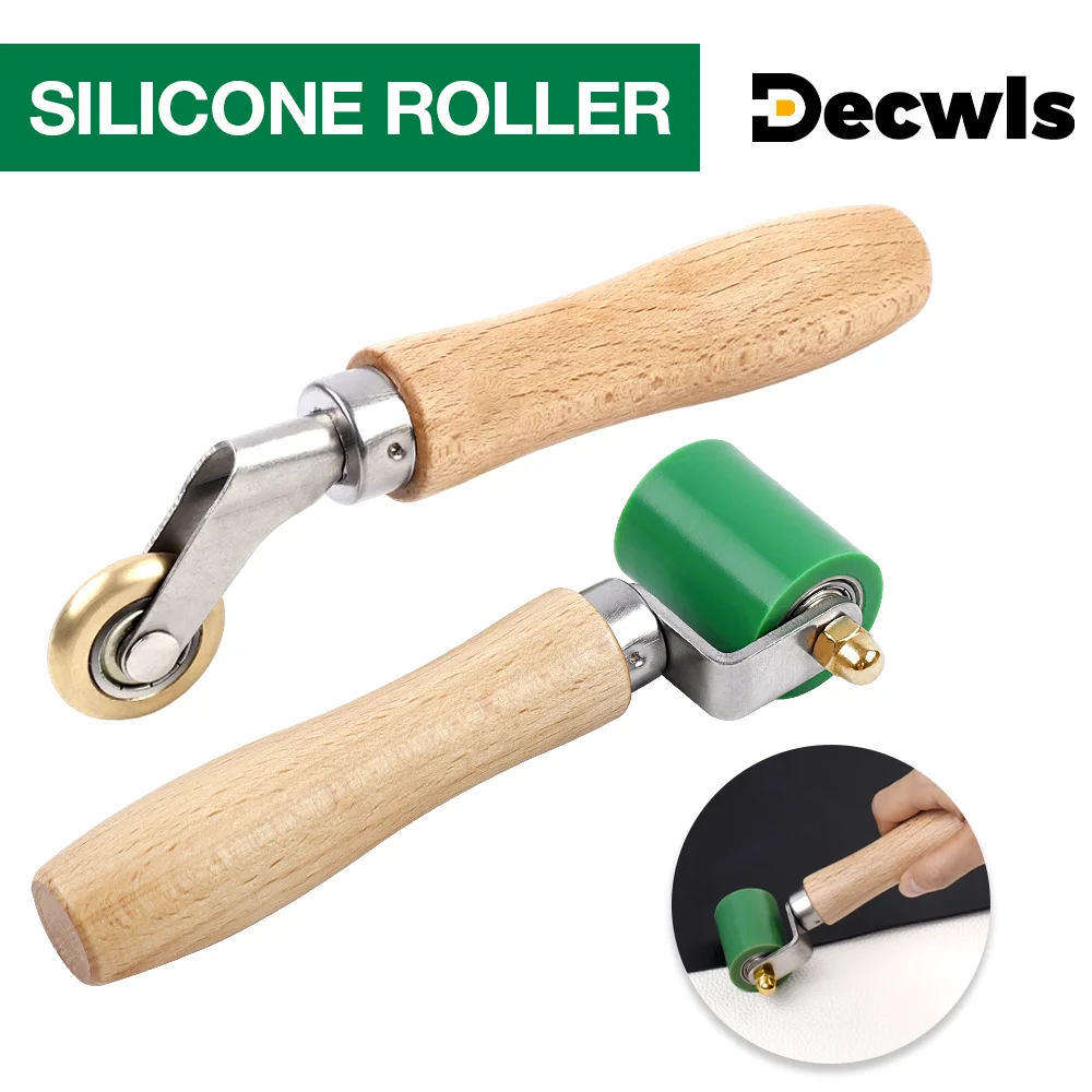 40mm Silicone Handwheel, 6mm Brass Pressure Roller Manual Welding Tool High-Temperature Resistant Joint Roller, For PVC/TPO/EPDM