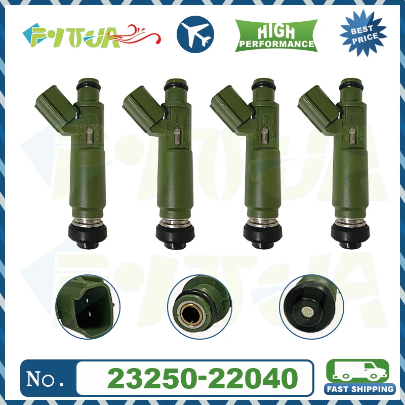 

4pcs Fuel injector 23250-22040 For Toyota Celica Corolla Matrix MR2 1.8L L4 Prizm Spyder Vibe 1ZZFE 23209-22040 Values Nozzle