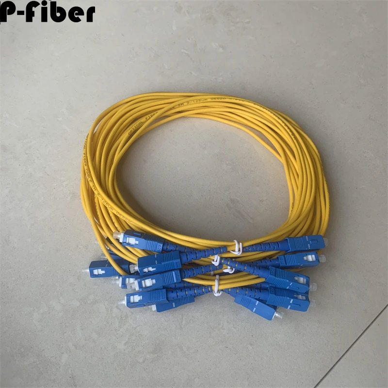 SC-SC patchcord 10pcs SM SX 1-20m SCAPC-SCAPC SC-SCAPC optical fiber jumper singlemode ftth patch cable P-Fiber