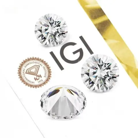 With IGI Certificates 1ct 1.5ct 2ct 2.5ct 3ct 5ct Round Lab Grown Diamonds CVD HPHT Laboratory Lab Created Diamond Wholesales