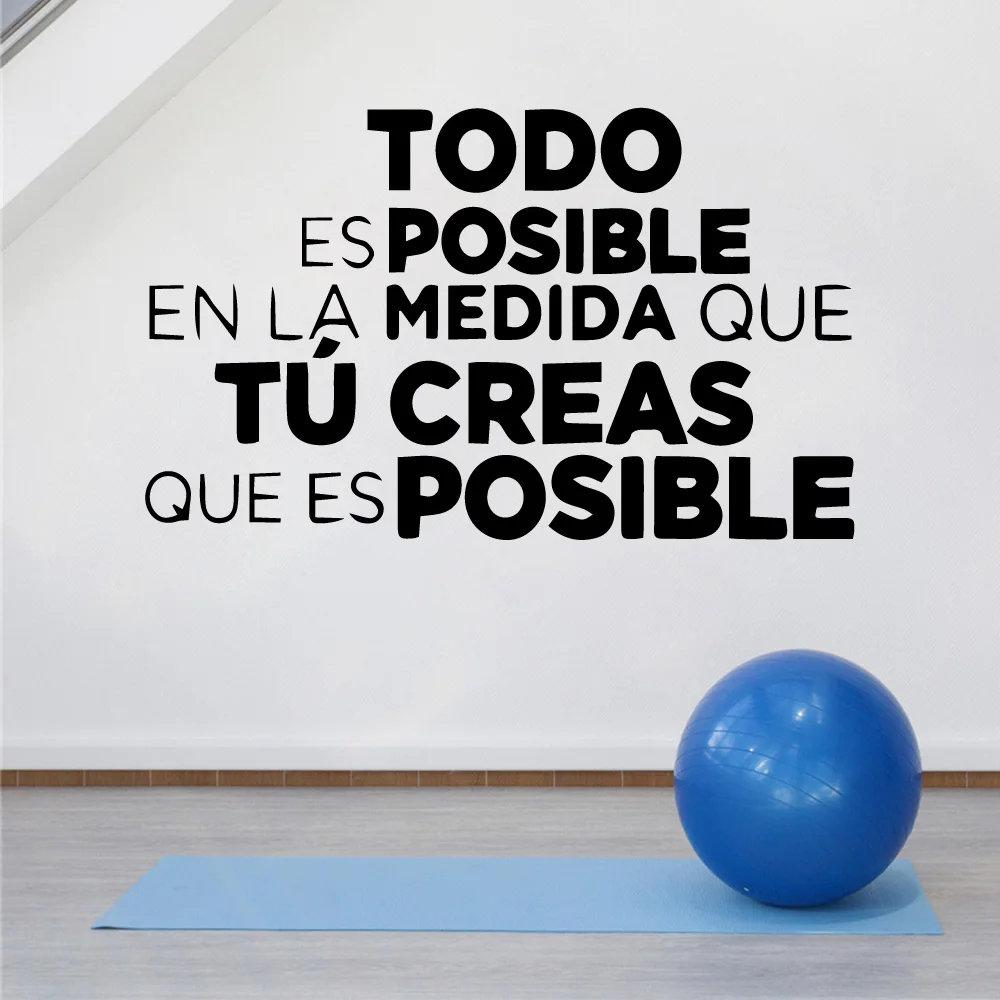 Gym Wall Stickers Decorative Sticker Home Decor Living Room Bedroom Wall Decal Home Decor