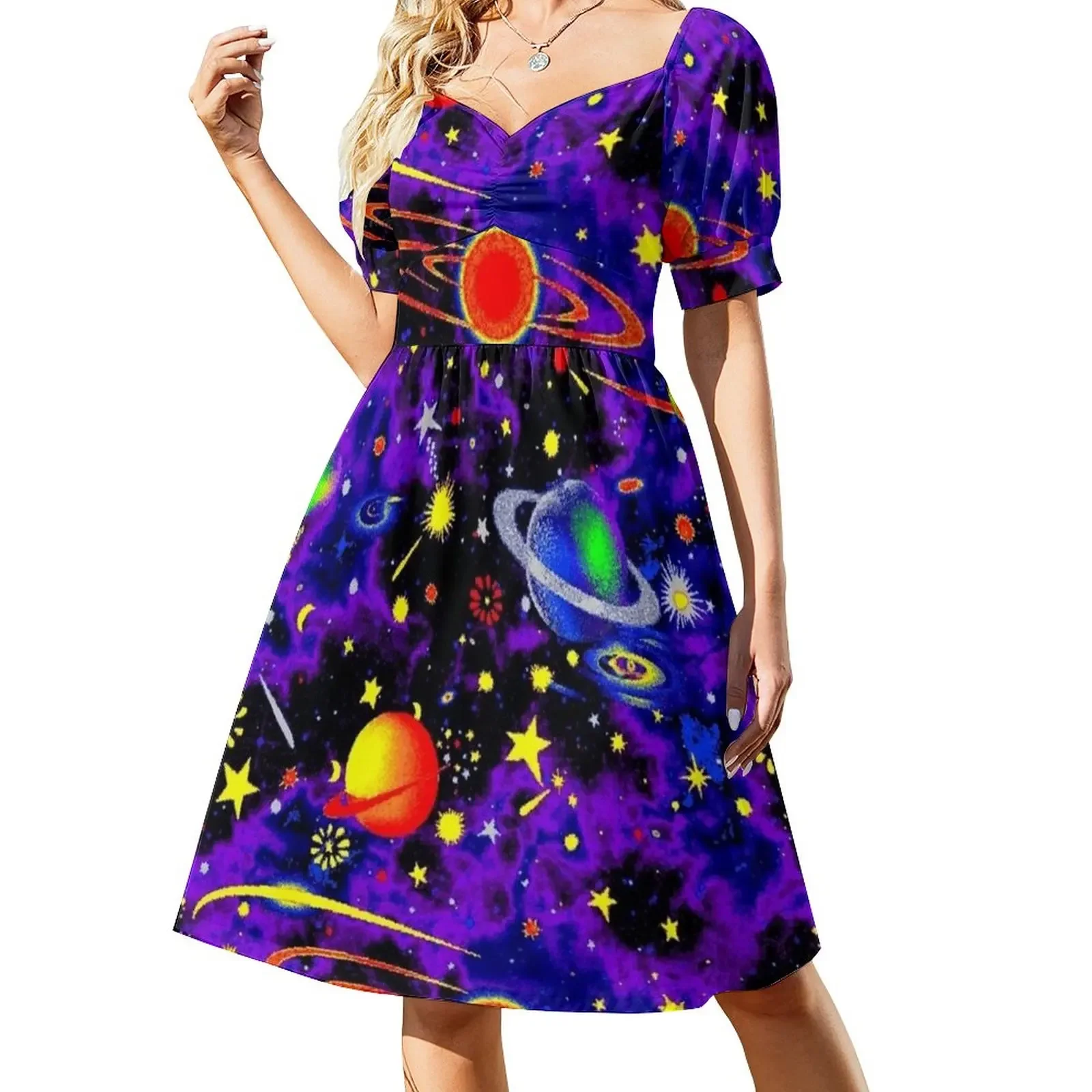 

Glow in the Dark Short-Sleeved Dress dress dresses dresses for special events Women's dress women