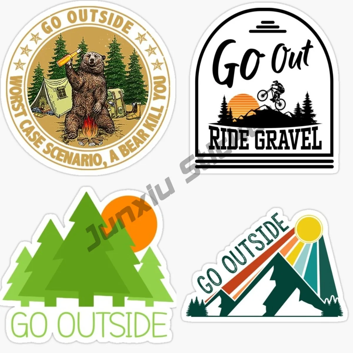 

Go Outside Worst Case Scenario A Bear Kills You Funny Car Stickers Auto Interior Accessories Truck Motorcycle Off Road Accessory