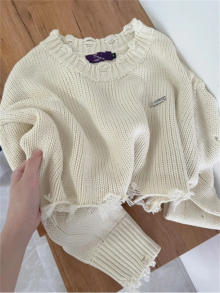 Harajuku Elegant Women Sweater Knitted Basic Pullovers O Neck Loose Soft Female Knitwear Jumper Casual Fashion 2022 Autumn New