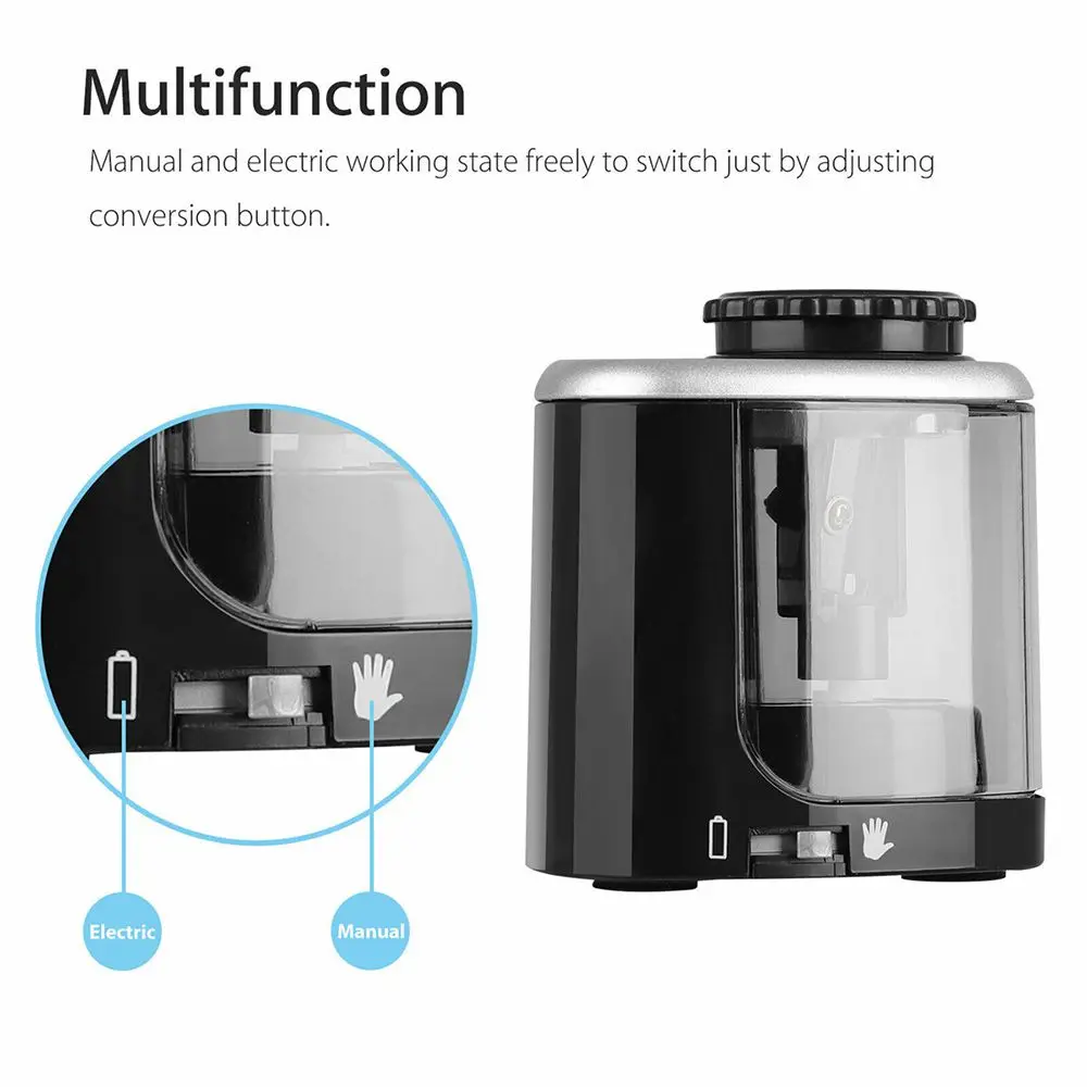 Desktop for Colored Pencils  Automatic Stationery Steel Pencil Sharpener Sharpeners Electric Sharpener Pen sharpener