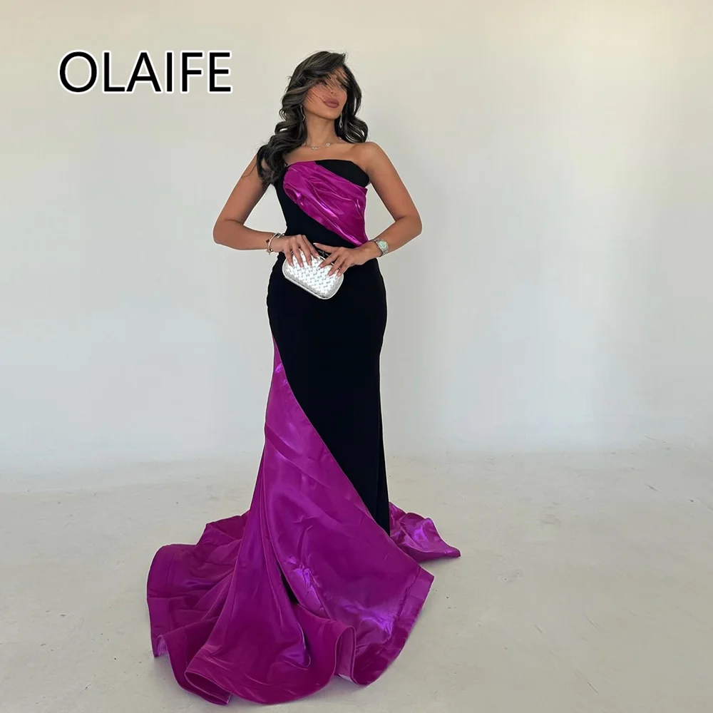 Classic Boat Collar Satin Pleated Formal Evening Prom Dress Sheath Sexy Backelss Court Women's Prom Club Gown Customized