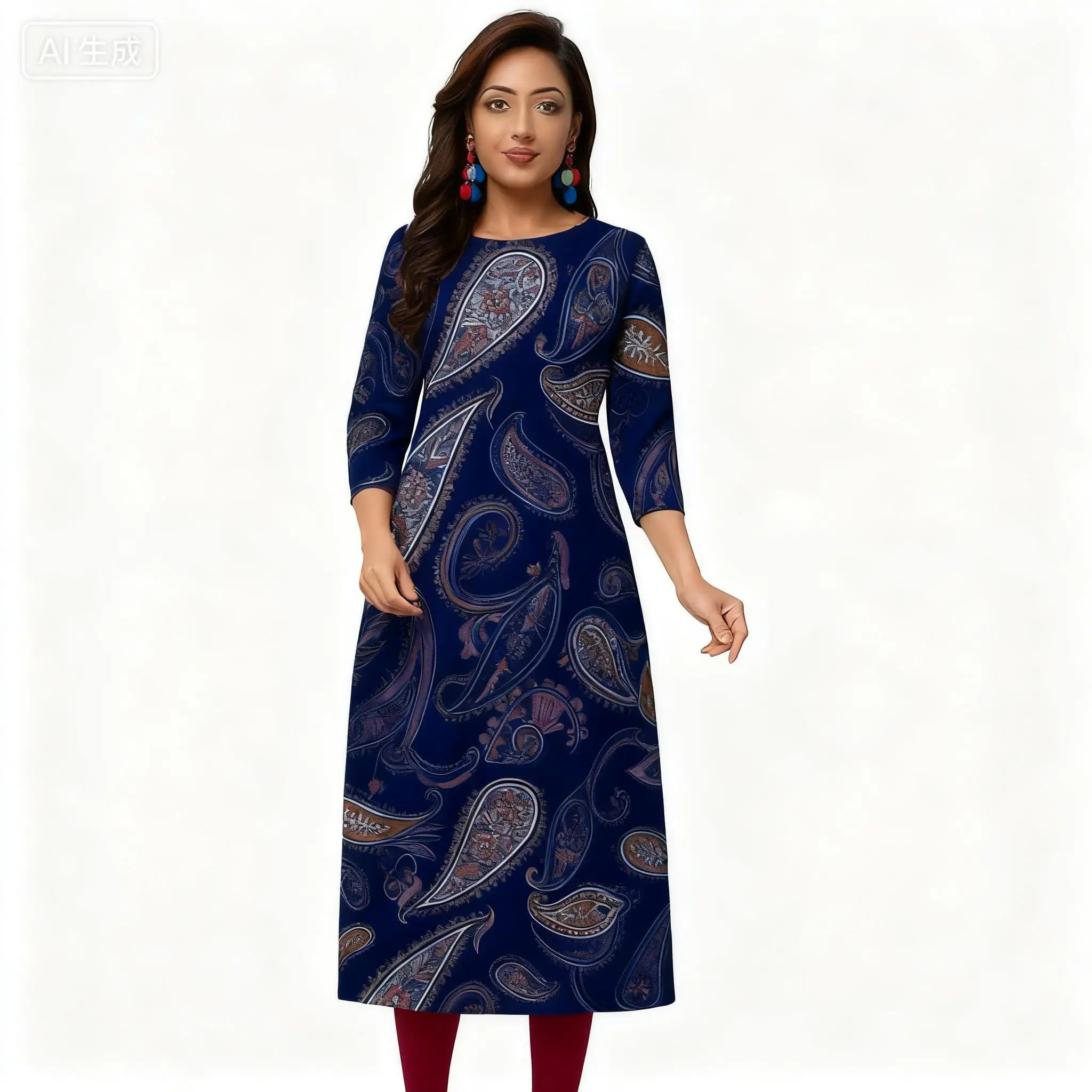 

Мусульманский Курт, повседневное модное платье с разрезом по подолу, прямая трубка, повседневное этническое платье с павлином, Абая, женское мусульманское платье, турецкая Абая