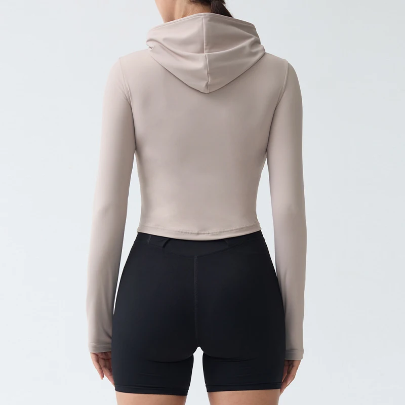 Quick-Dry Long Sleeves Sports jackets Women Yoga jackets Gym Top Female Yoga Clothes Sports Shirts Women Tights Zipper Hoodie