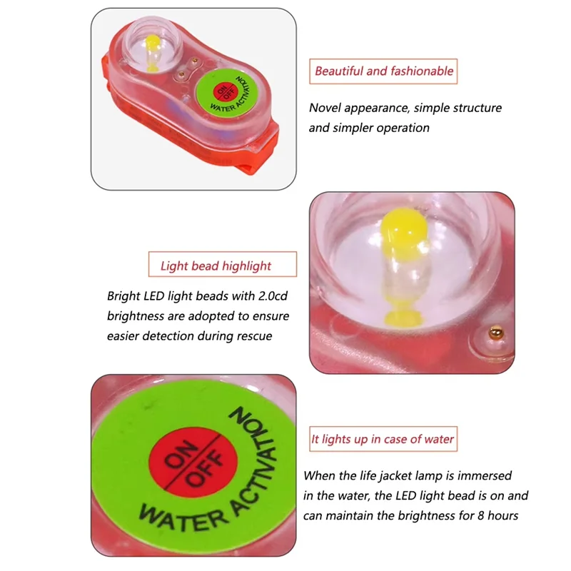 A37T-LED Life Jacket Light Locator Life Saving Signal Light Energy-Efficient Waterproof Portable