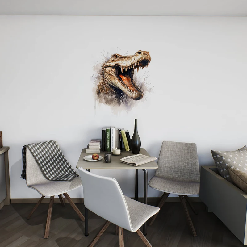 C87#Ferocious Animal Wall Stickers Children's Room Background Home Decoration Mural living Room