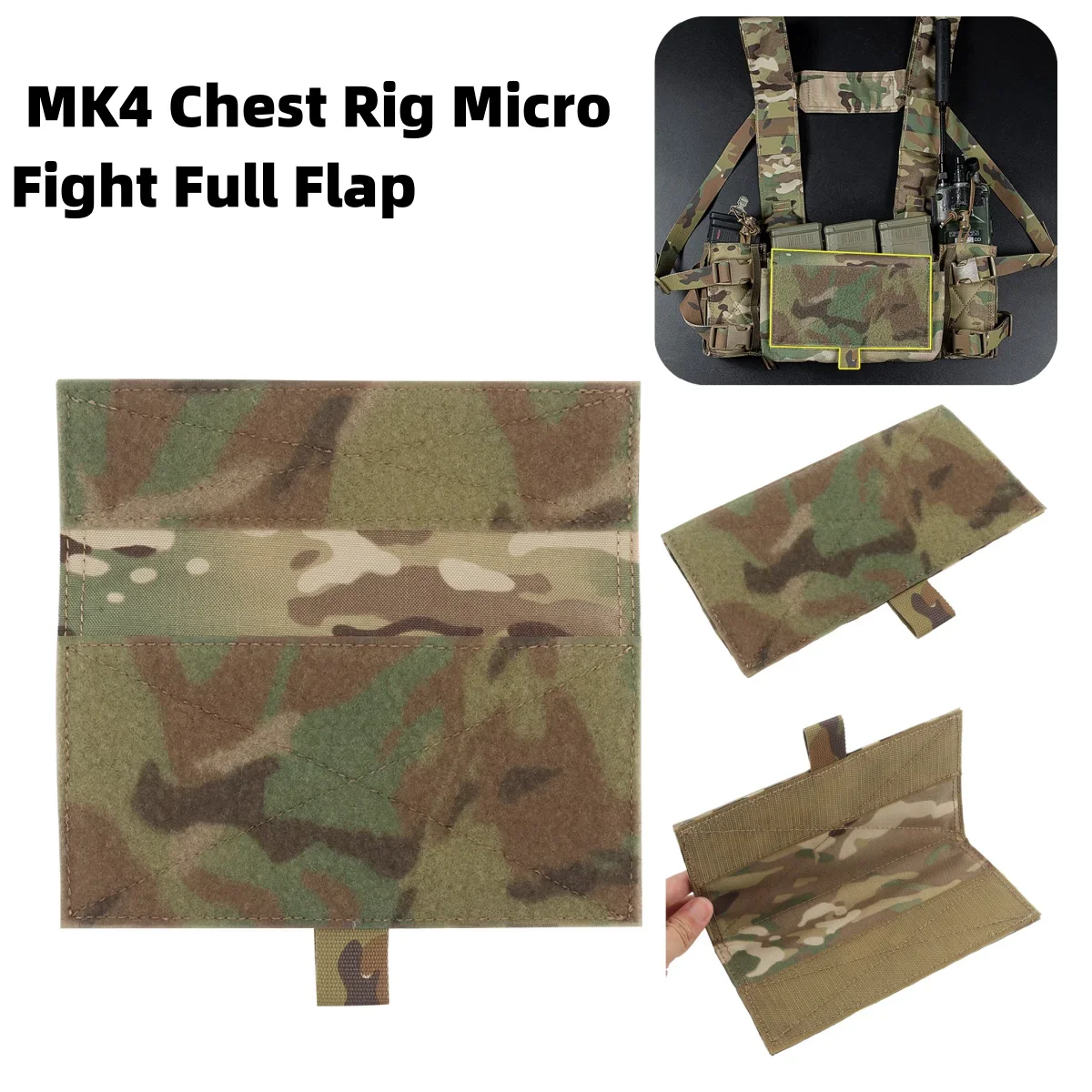 MK4 Lightweight Military Tactical Vest Chest Rig Panel Tactical Chest Rig External Micro Fight Full Flap Hunting Vest Accessory