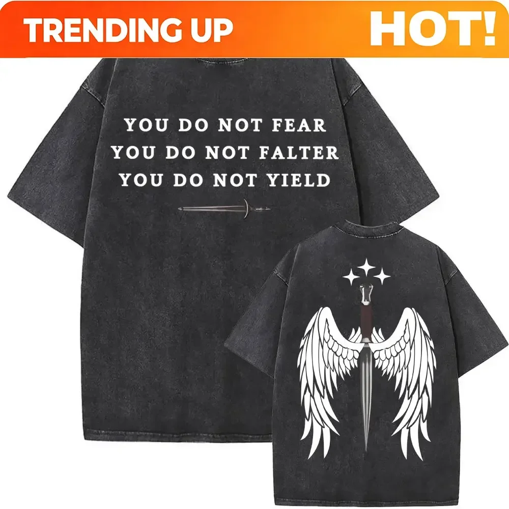 Customization The Bat Boys Tarot Card T Shirt Rhysand Cassian Azriel ACOTAR Aesthetic T-shirts Men Women Fashion Vintage Washed