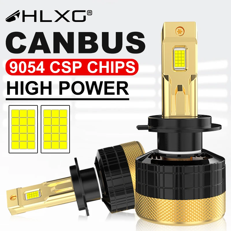 

Автомобильные фары HLXG H4 светодиодный H7 высокой мощности 6500K Canbus H8 HB3 H1 9005 9006 HB4 H9 9012 HIR2 30 шт. 9054 CSP Автомобильные фары 12 В
