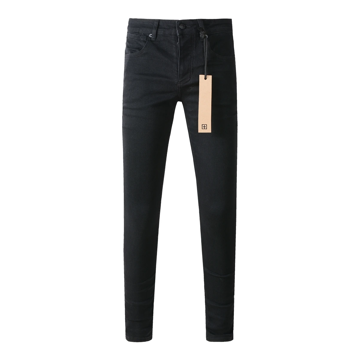 Moda marca cruzada hombres KSUBI Jeans Prue negro High Street pintura agujero tendencia pantalones vaqueros ajustados pantalones deshilachados rasgados 3004