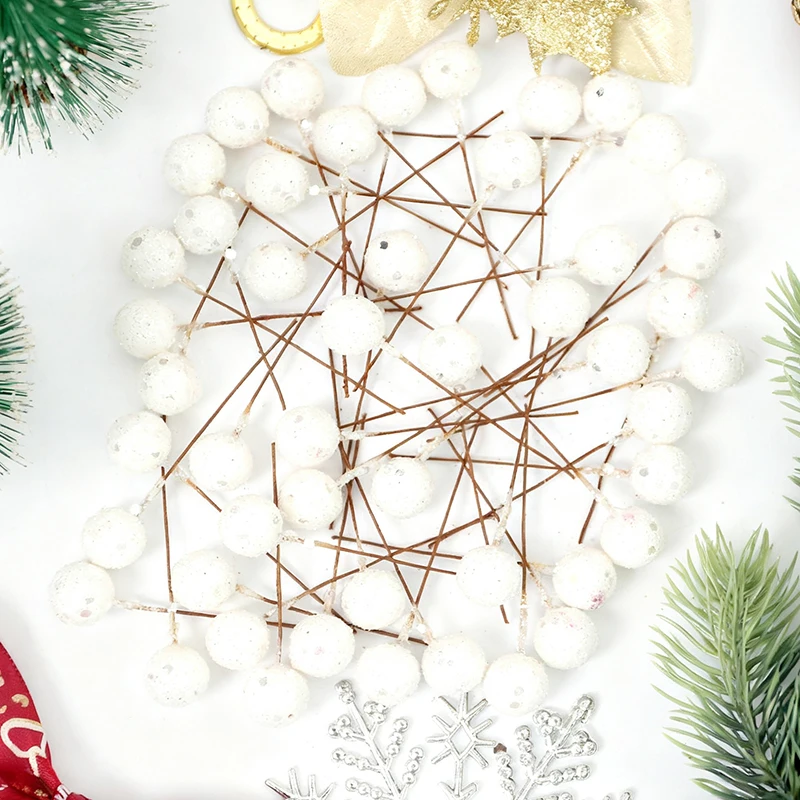 50/100/200 Stück Künstliche Beeren Weihnachtsdekoration Christbaumschmuck für Heimdekoration Noel Navidad Neujahr 2026 Ornament – Detail 12