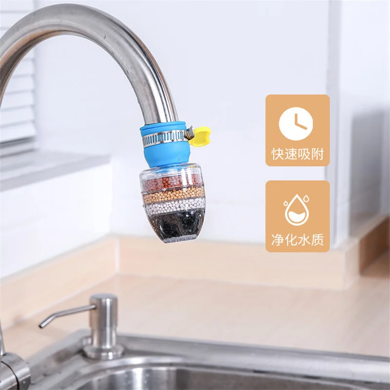 6-layers Water Filter Tap Purifier Medical Stone Coconut Charcoal Nozzle for Faucet Kitchen Accesories Mixer Aerator Bathroom