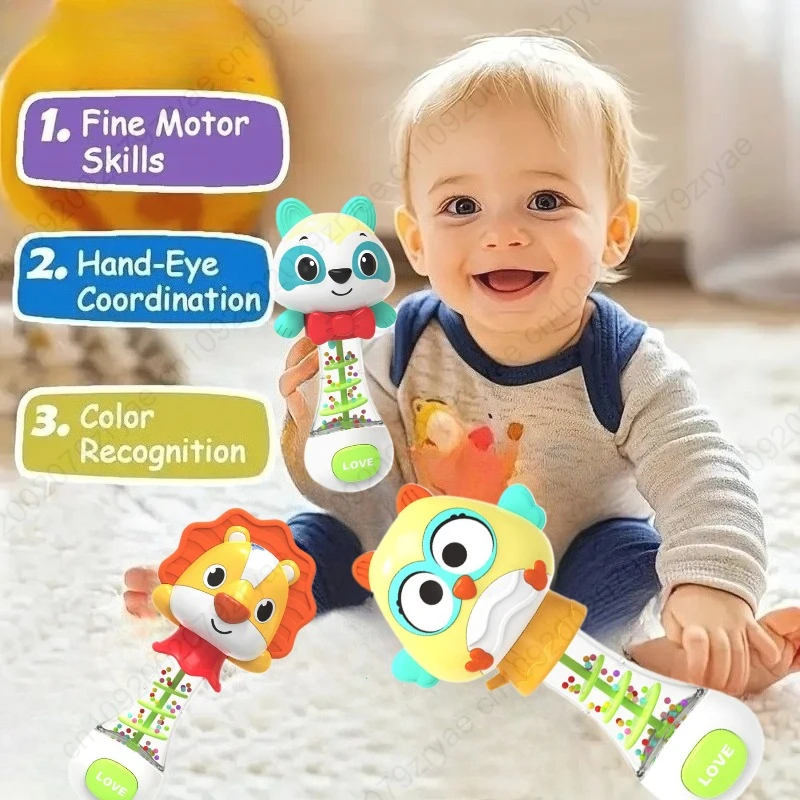 Simpatico e interessante sonaglio per bambini portatile, puzzle per l'educazione precoce, sonaglio per lumache, palla di plastica, regali di compleanno, Natale, Pasqua