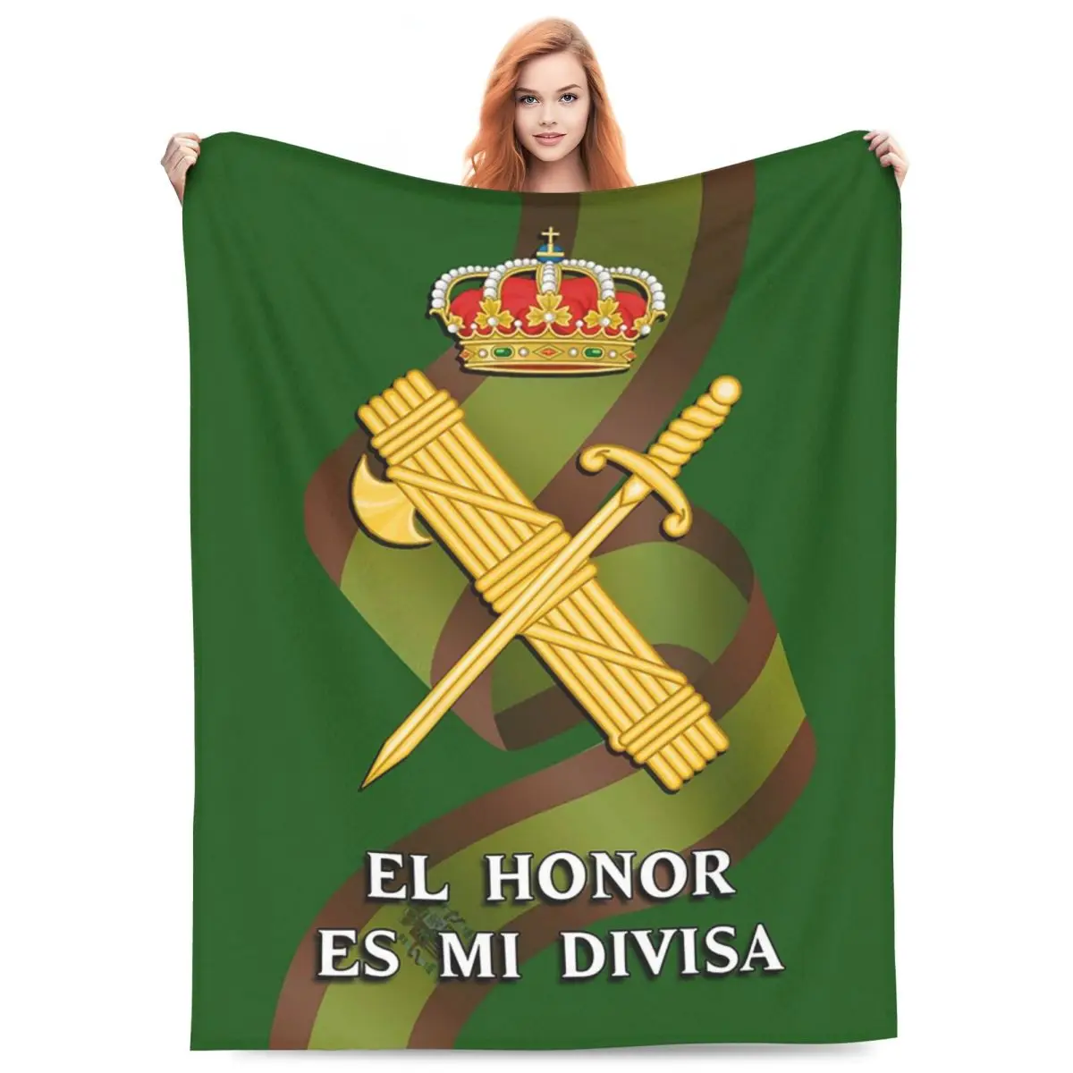 

Spanish Guard Civil Spain Flag Blankets Flannel Sofa Lightweight Throw Blankets for Home Bedroom Outdoor Throws Bedspread Quilt