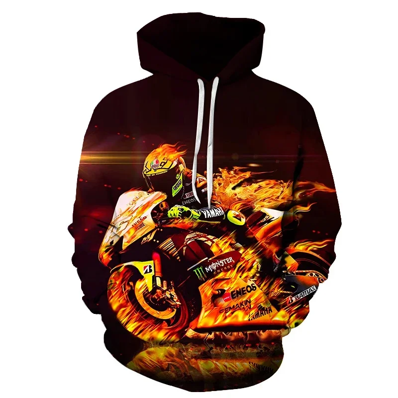 New Fashion Men 3D Hoodie Women Hooded Sweatshirt Printed Motorcycle Outdoor Casual Sportswear Oversized Hoodies Coat Tops