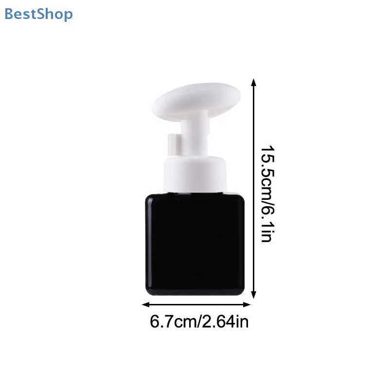 250 ml quadratische klare Flasche für flüssige Seife, Schlagsahne, Mousse-Punkte, Abfüllung, Shampoo, Lotion, Duschgel, Pumpflaschen für Seifenspender