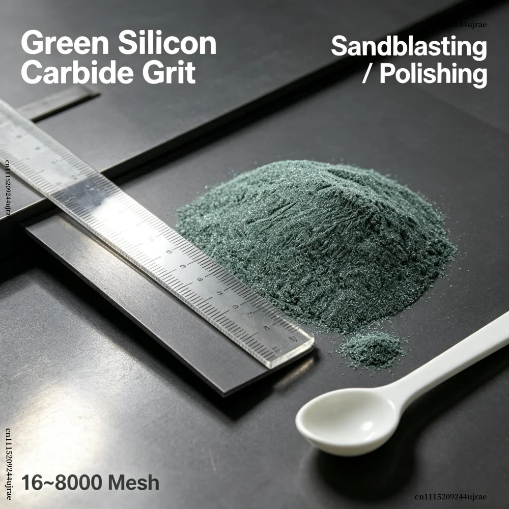 Green Silicon Carbide Grit 16~8000 Mesh SiC Powder for Sandblasting Polishing Abrasive Tools Refractory Material