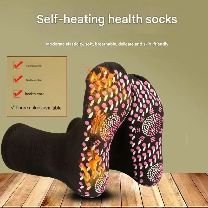 1/5pairs Tourmaline Self-Heating Socks Winter Warm Thermal Health Care Socks Slimming Health Short Sock Magnetic Therapy Sock