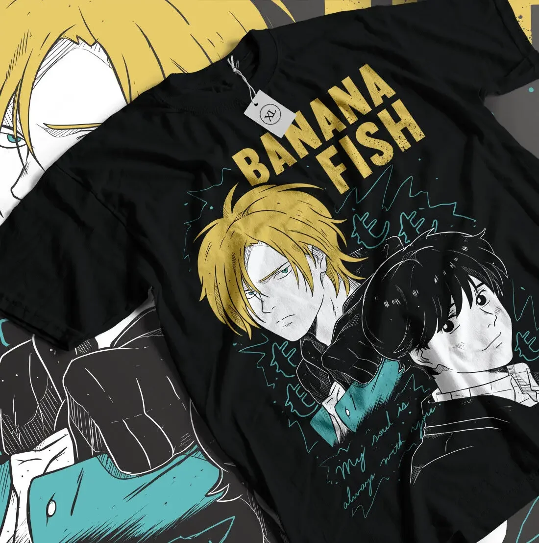 Banana Fish T-shirt Ash Lynx Eiji Okumura carte Anime nouvelle chemise toutes tailles
