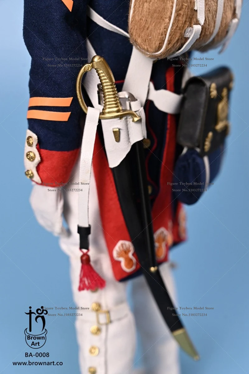 BROWN ART BA-0008 1/6 Skala Napolenioc Foot Soldier of the Imperial Guard Model Toys 12" Pełny zestaw figurek akcji Kolekcja dla fanów