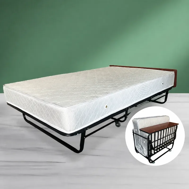 Hotel Extra Bed Spring Folding Bed for Room Home Portable Mobile Single Bed for Lunch Break and Babysitting Use
